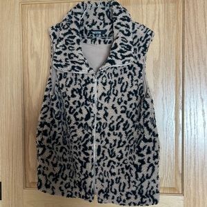 Leopard print winter vest